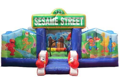 Chambre gonflable de rebond de Sesame Street, videur gonflable commercial fournisseur