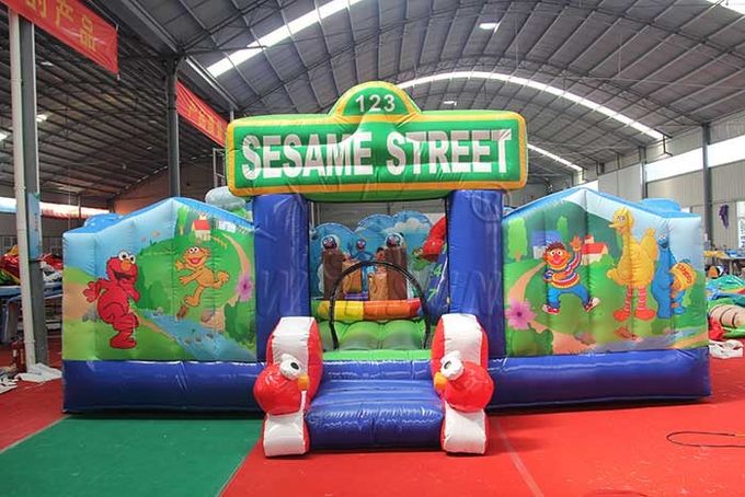 Chambre gonflable de rebond de Sesame Street, videur gonflable commercial