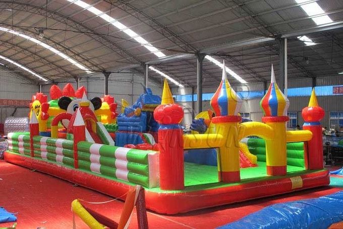 Ville gonflable durable d'amusement/terrain de jeu plein d'entrain de château pour le jardin d'enfants