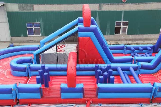 U - Jeux de plein air gonflables géants de forme, défi rocailleux de guerrier 180 degrés