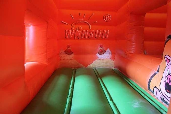 Les enfants WSC-263 sautent le trempoline simulé gonflable de ferme de Chambre avec la glissière