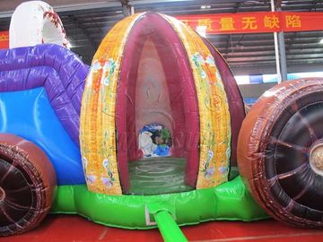 Chine Belles glissières d&#039;eau gonflables commerciales, glissière d&#039;eau d&#039;explosion de style de chariot usine