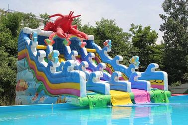 Chine Glissière gonflable de piscine de parc aquatique de homard pour des adultes/enfants 9x6x8.2m usine