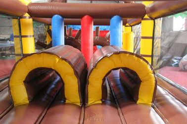 Chine Parcours du combattant gonflable de bateau de pirate de jeux gonflables de grande taille de sports usine