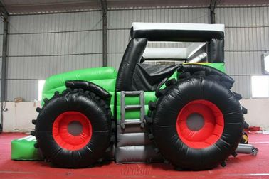 Chine À deux lignes gonflable de videur de tracteur de Chambre adulte de rebond de couleur verte cousu usine