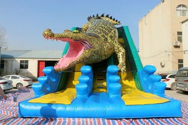 Le Roi gonflable énorme durable Crocodile Dual Slide Wss-259 qui respecte l&#039;environnement de glissière