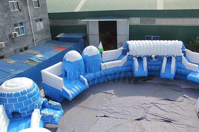 Parc aquatique gonflable commercial énorme, équipement orienté congelé de parc d'Aqua