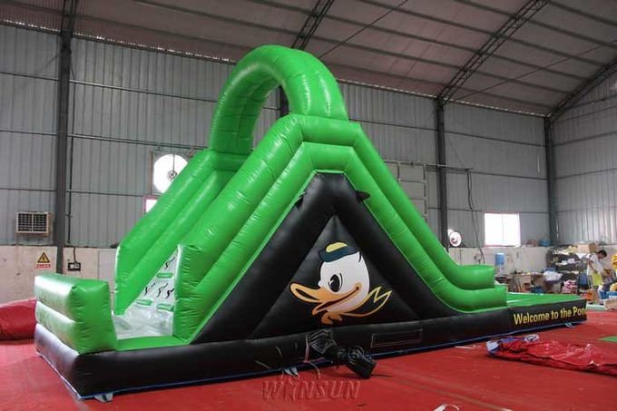 Grande glissière gonflable de couleur verte avec la norme matérielle de la CE de PVC de la piscine WSS-247